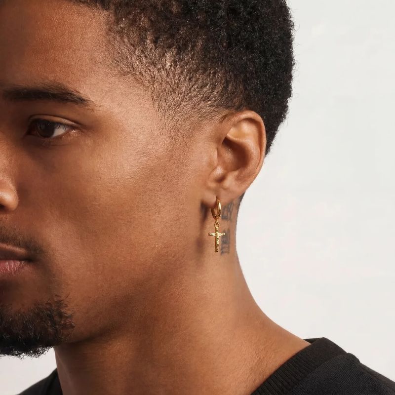 Pendientes Crucifijo Oro