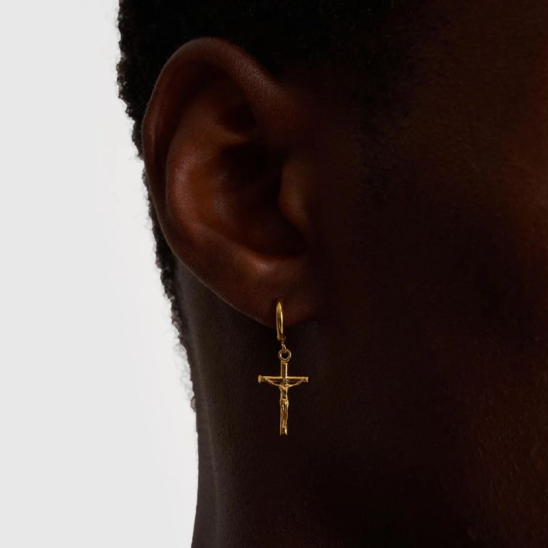 Pendientes Crucifijo Oro
