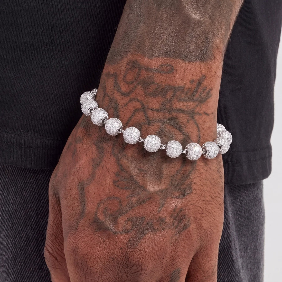 Pulsera Bolas Iced Glacier