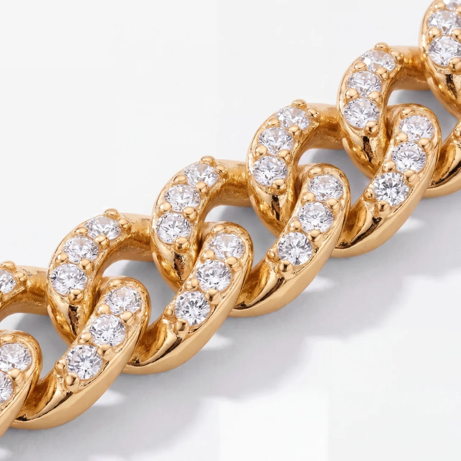 Pulsera Cubana Iced - Oro