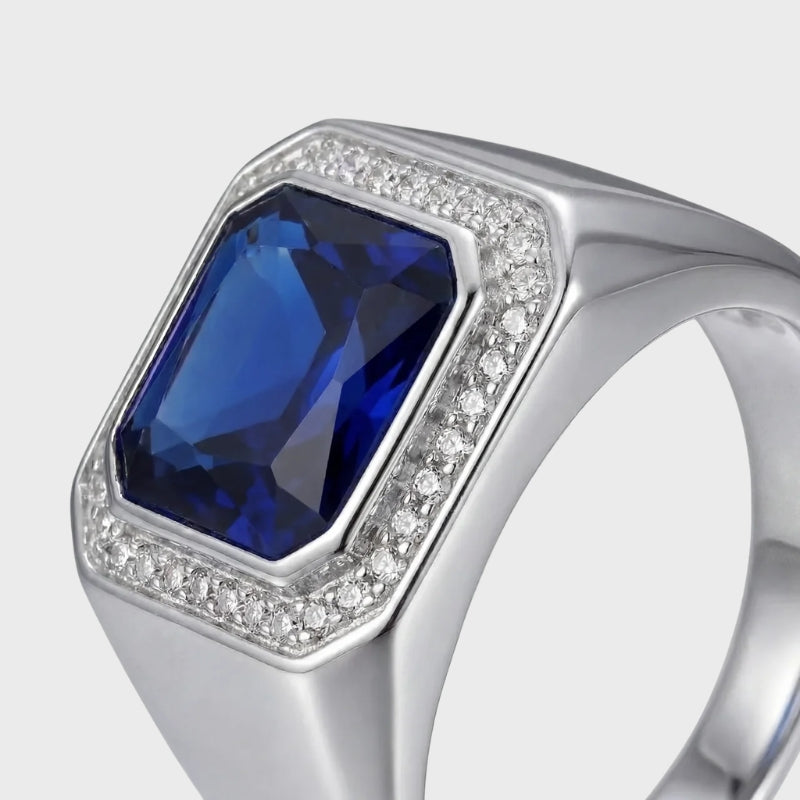 Anillo Piedra Corte Cuadrado