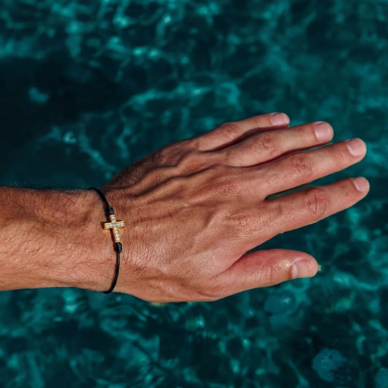 Pulsera Tennis Cordón Cruz