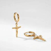 Pendientes Crucifijo Oro