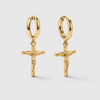 Pendientes Crucifijo Oro