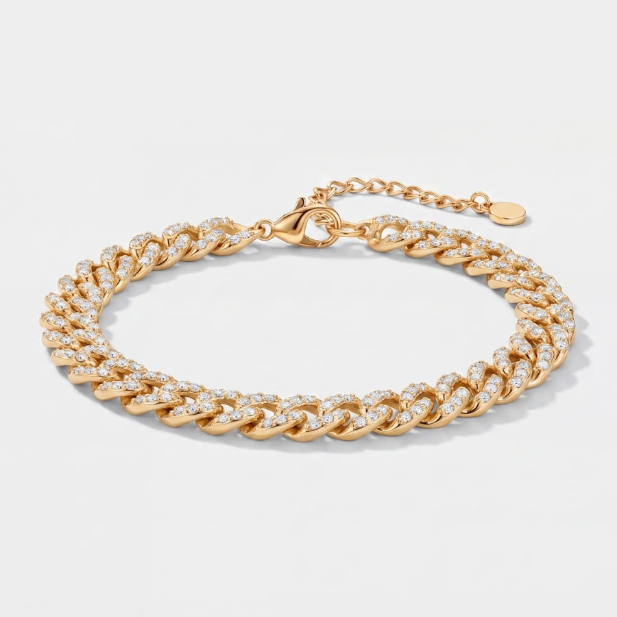 Pulsera Cubana Iced - Oro