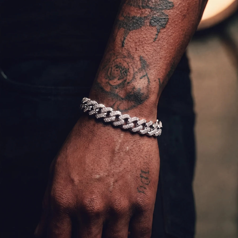 Pulsera Cubana Iced Prong