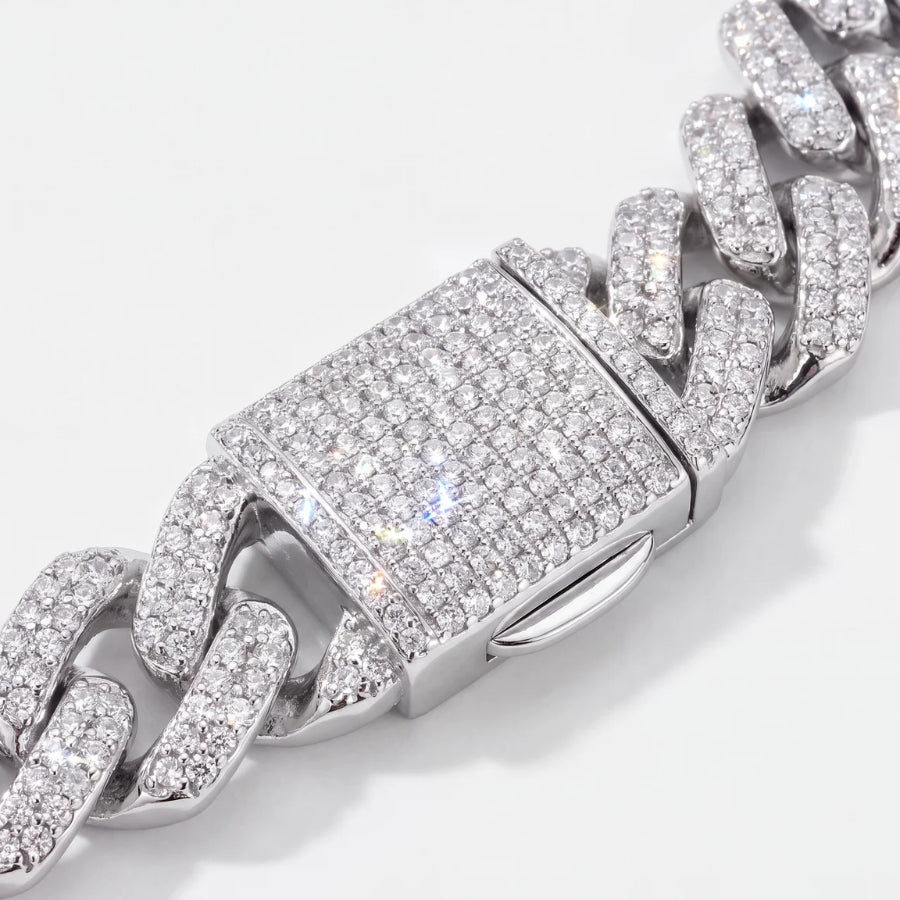 Pulsera Cubana Iced Prong