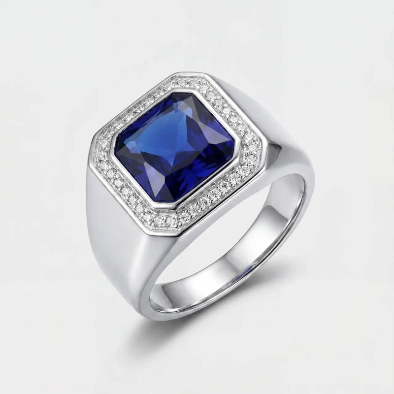 Anillo Piedra Corte Cuadrado