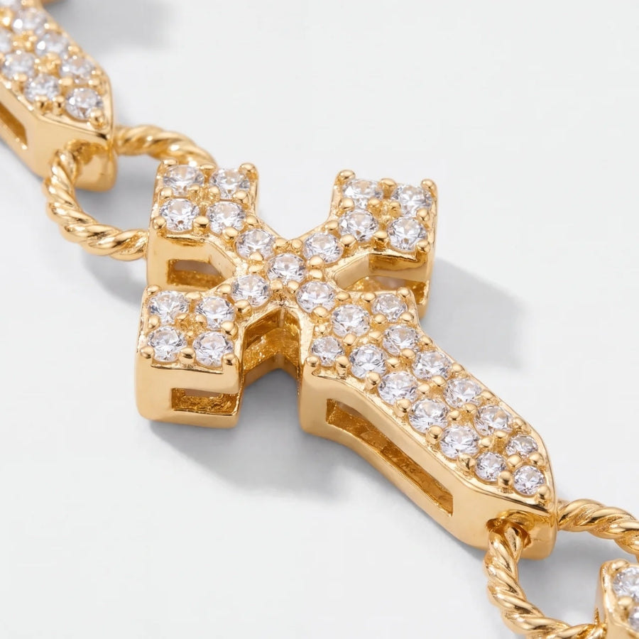 Pulsera Eslabones Cruz Sanctus